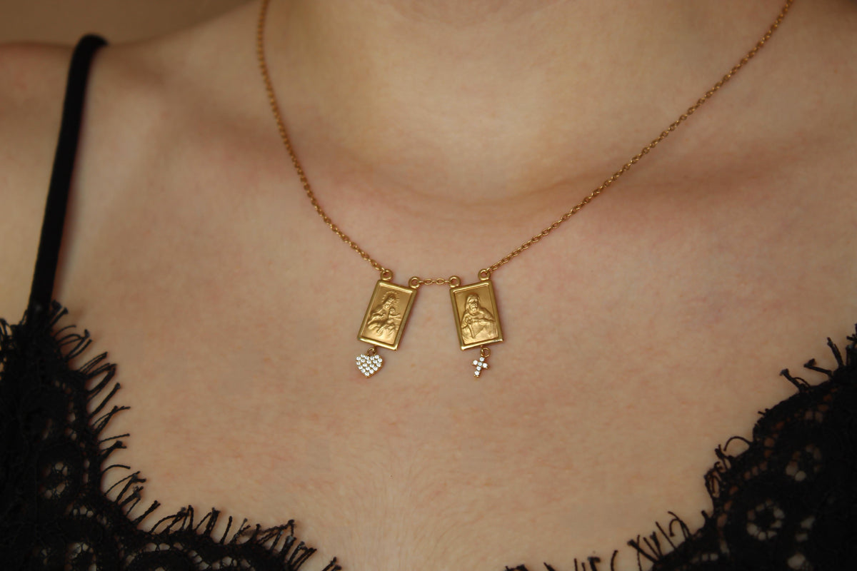 Collar escapulario Vírgen del Carmen