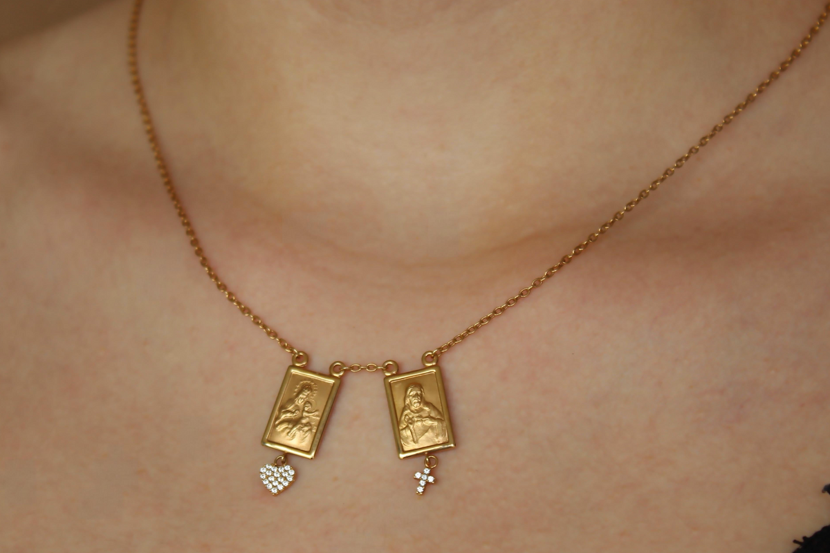 Collar escapulario Vírgen del Carmen