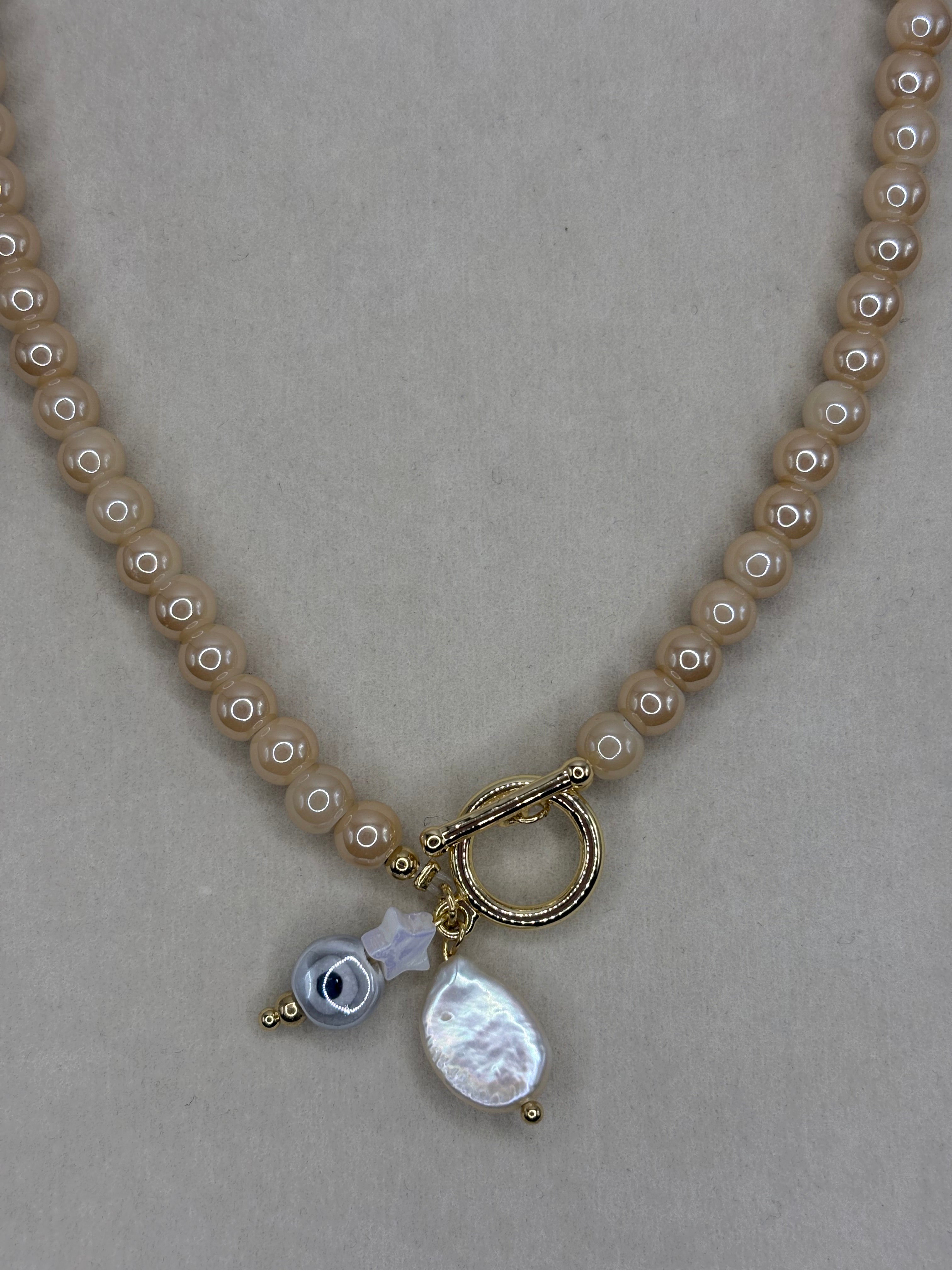Collar Ojo turco con Perlas